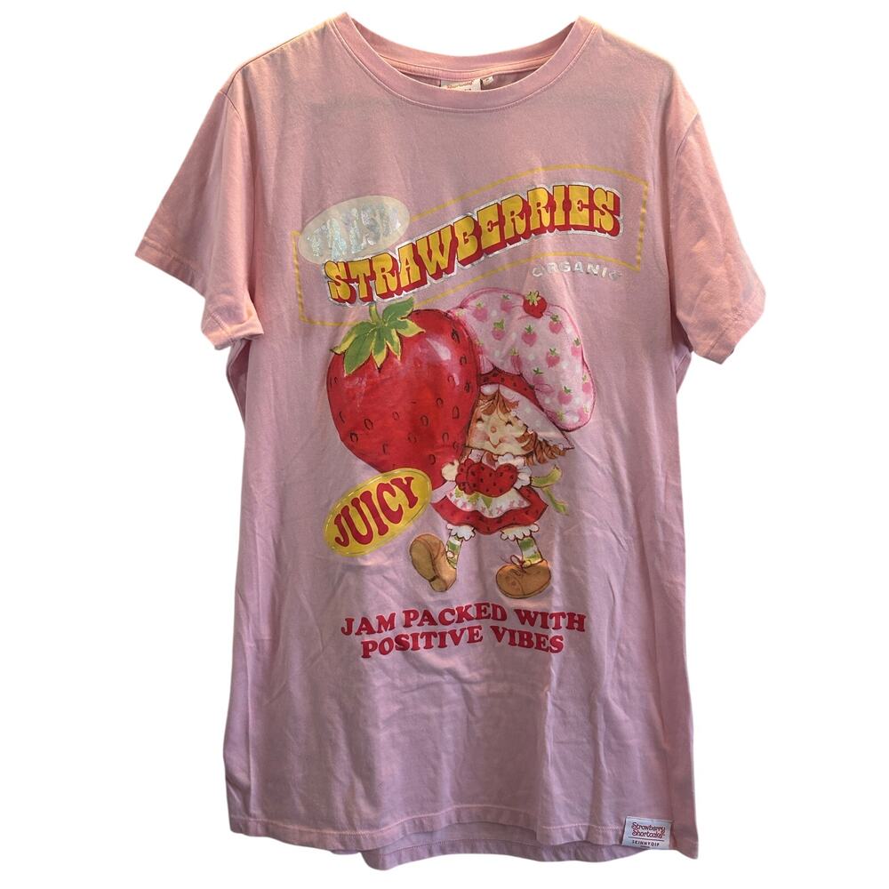 Strawberry shortcake pink cotton nightgown medium sleepwear lounge